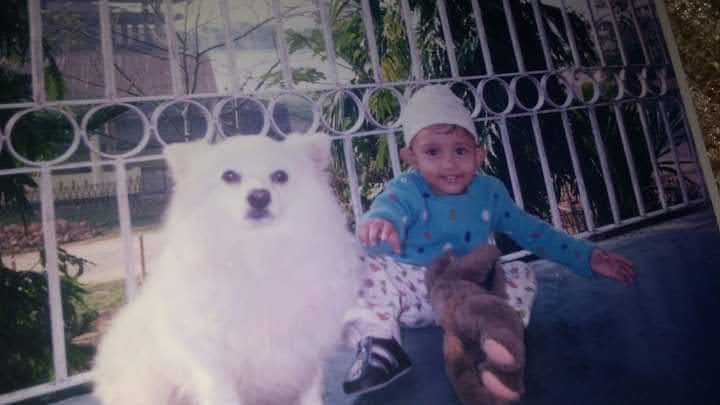 With my daughter