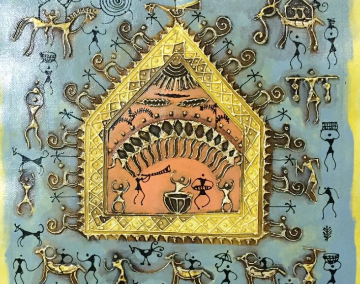 Warli paintings with fascinating motifs