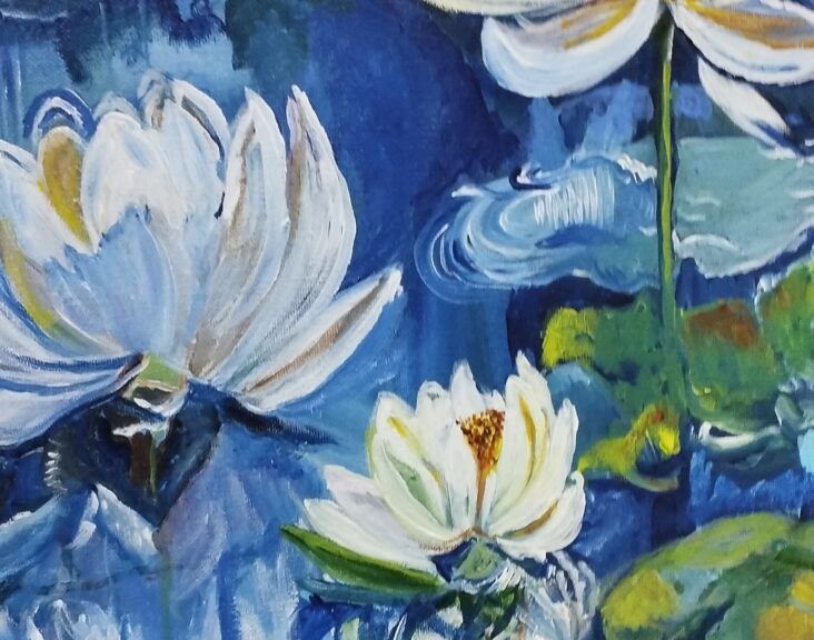 Sacred lotus flower painting symbolizing purity and spiritual awakening. Lotus paintings by minakshi.paintings
